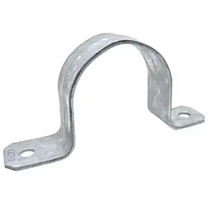 La abrazadera tipo “Omega” fabricada en acero galvanizado, presenta un diseño curvado en forma de omega, para fijar tuberías en sistemas hidráulicos.