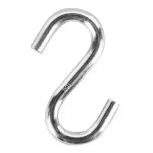 El gancho tipo “S” es de acero inoxidable, color plateado, con forma en “S” para sujetar cargas en instalaciones rápidas.
