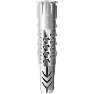 Taquete para tablaroca de nylon UX Fischer, diseñado para asegurar una instalación eficiente en materiales de yeso y construcción ligera.