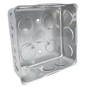Caja cuadrada galvanizada