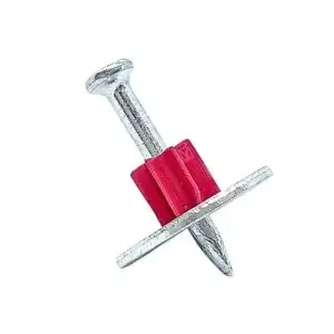 Clavos con rondana de acero galvanizado, perfectos para fijar objetos ligeros a cualquier superficie.