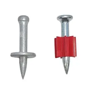 Clavos para concreto de acero galvanizado, perfectos para fijar objetos ligeros a superficies de hormigón.