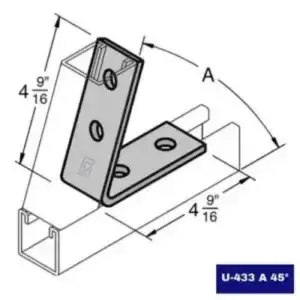 Conexión Angular U-433 A 45°